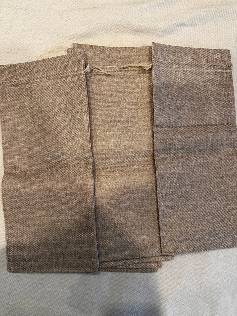 Neutral Beige wine bags - Set of 6